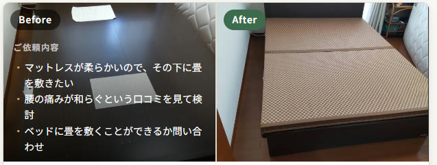 さいたま市緑区 ベッド用畳 セキスイ美草